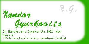 nandor gyurkovits business card